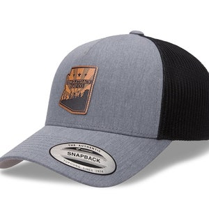 Custom Leatherette Patch Trucker Hat: Personalized Laser Engraved Logo