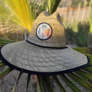Custom Straw Hat with Sublimation Patch – Personalized Logo Beach Hat