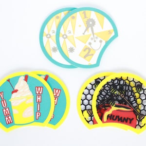 Interchangeable 3D Printed Park Day Mouse Ear Disks | Iconic Treats & Nostalgic Designs | Lightweight Ears | Disk Pairs Only