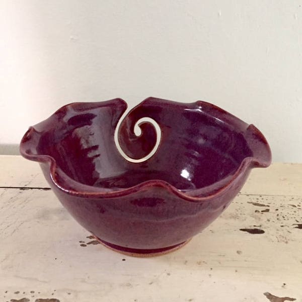 pottery yarn bowl - Knitting bowl - yarn organizer - craft supplies -  knitting and crochet