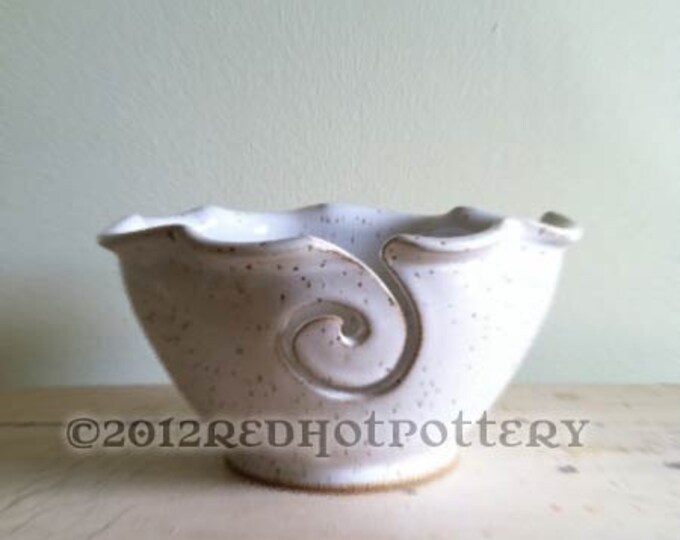 Winter White Yarn Bowl Knitting Bowl Yarn Bowl for Knitting and Crochet