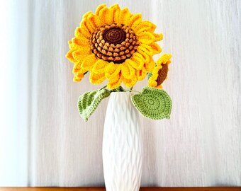 Crochet Sunflower Bouquet: Handmade Knitted Floral Decor
