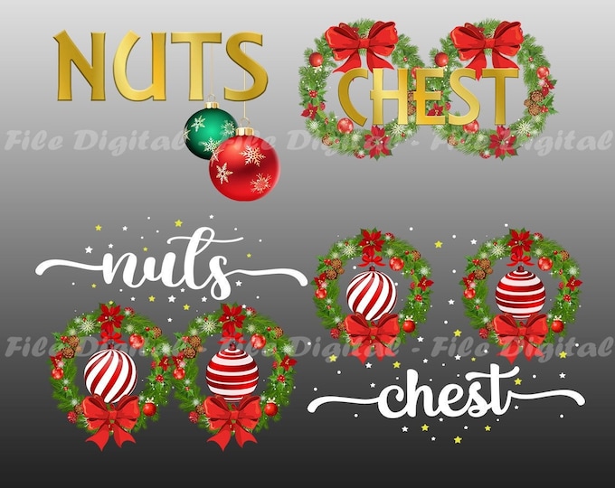 Funny Nuts and Chest Christmas File Digital, Chest Nuts Couple Christmas, Christmas File Printable, Christmas Png, Couple Christmas Tee