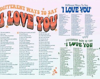 Ways to Say I Love - Etsy