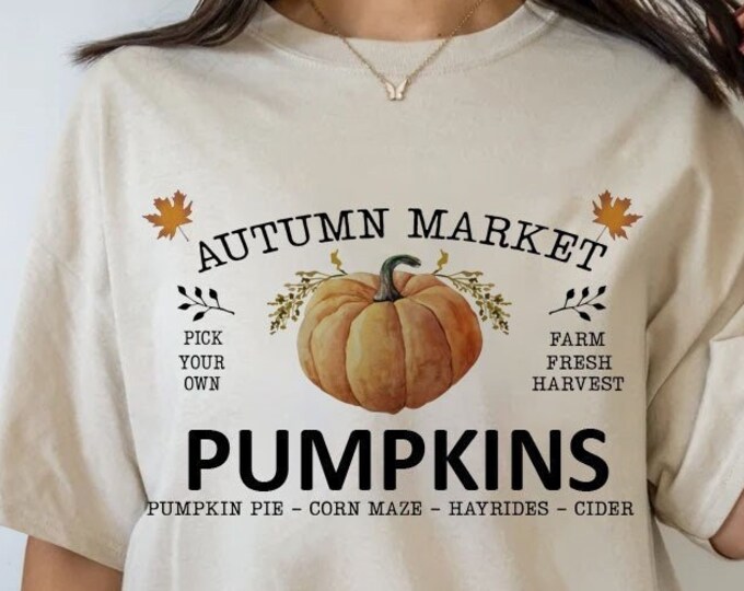 Vintage Farm Fresh Pumpkins Shirt, Vintage Fall T-Shirt, Fall Women Outfits, Farm Fresh Shirt, Fall Pumpkins Shirt
