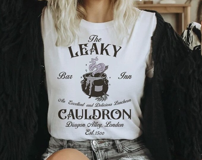 Vintage The Leaky Cauldron Shirt, Wizard Shop, Wizard Shirt, Wizard World Shirt, Book Reading Magic shirt, Bookish Shirt, Harry Shirt