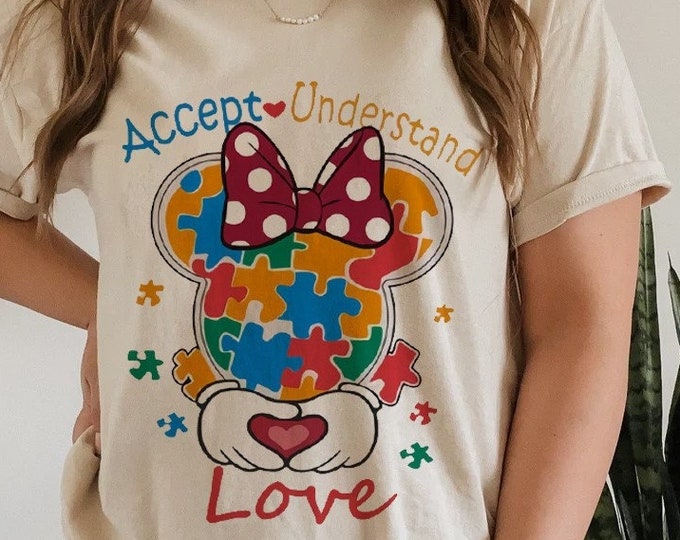 Disney Autism Awareness Shirt, Disney Support Shirt, Minnie Autism Shirt, Mickey Autism T-shirt, Autism Awareness Shirt