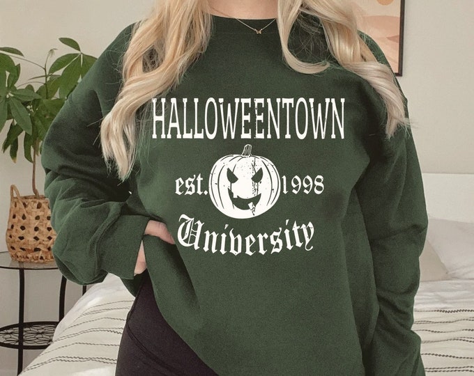 Vintage Halloweentown Sweatshirt, Halloweentown and Chill Crewneck Sweatshirt, Pumpkin Sweatshirt, Halloween Sweatshirt, Halloween Hoodie