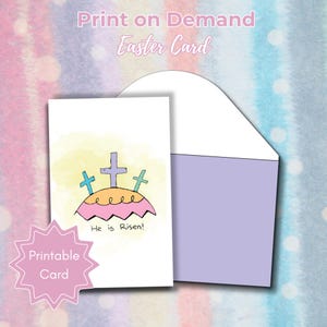 Druckbare Osterkarte zum Drucken zu Hause Print on Demand Karte zu Ostern Osterpilz leer Innenseite 10x15 Osterkarte