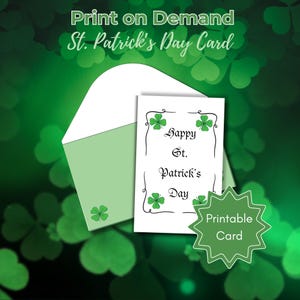 Druckbare St. Patrick's Day Karte zu Hause ausdrucken