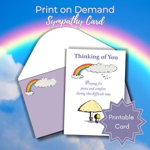 Beileidskarte Print on Demand Thinking of You Card Print on Demand Card to gezeigt, dass Sie Fürsorge tragen