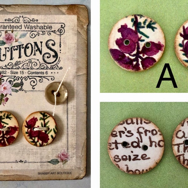 Edith Holden Paper Buttons for Junk Journals and Scrapbooks