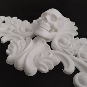 Skull furniture/applique- Black and white available