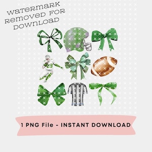 Football Coquette Bows, Football PNG, Football Coquette