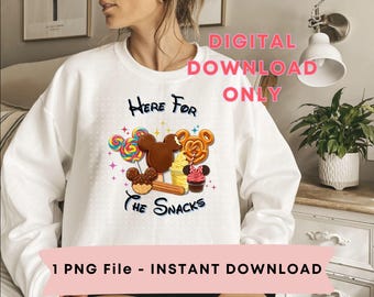 Here For The Snacks Mouse Park Castle Digital Download PNG
