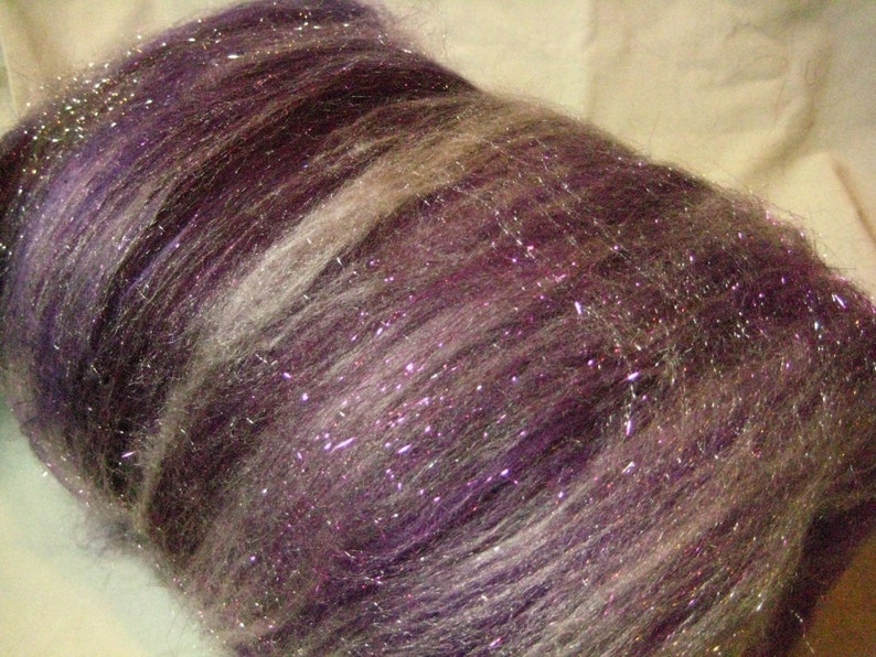 Passionflower 4 oz merino / bamboo / firestar / angelina image 3