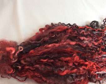 Dragon's Blood - Long Locks for Spinning, Felting, Weaving and other Projects - 1 oz