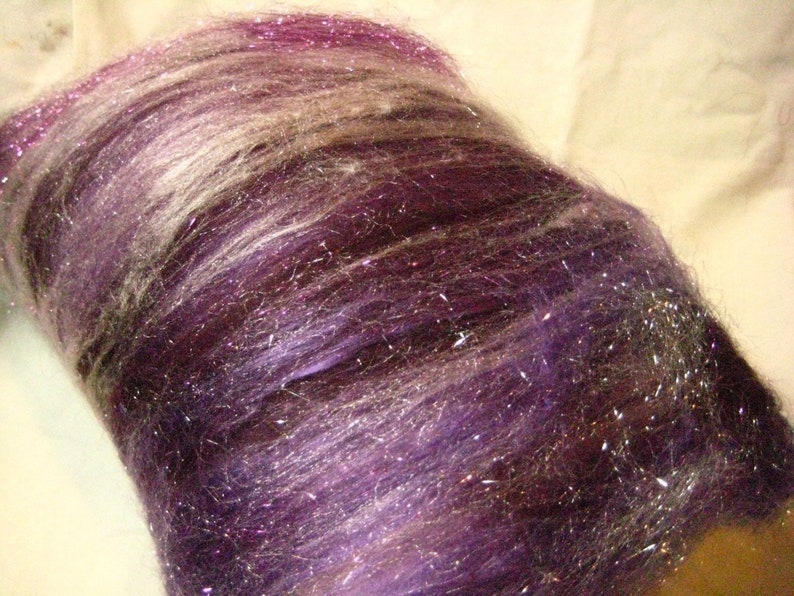 Passionflower 4 oz merino / bamboo / firestar / angelina image 2