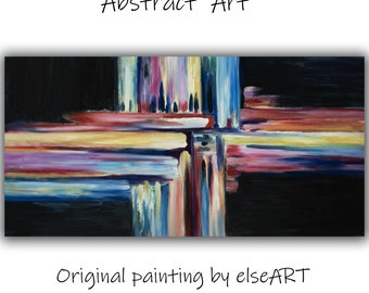 Abstrakte Kunst, Acrylbild, großes Wandbild, Acrylbild, Leinwand Kunst, großes Gemälde, 30 cm Galleriekunst