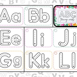 Small Alphabet Tracing Cards, Letter Tracing, Alphabet Letter Worksheets, Preschool Flashcards Printable, ABC Cards, Preschool Curriculum