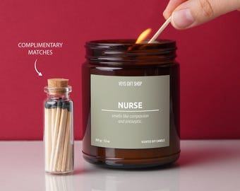 Nurse - Smells Like Compassion And Antiseptic. Scented Soy Candle, Gift For Her, Gift For Him, Graduation Gift, Gift for Nurse