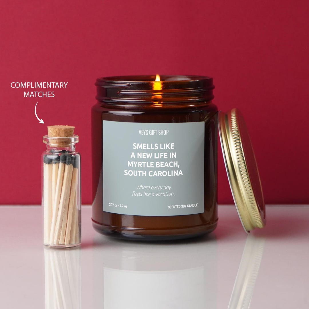 Smells Like a New Life in Myrtle Beach, SC - Scented Soy Wax Candle ...