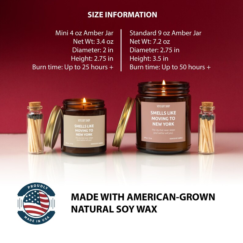 Smells Like a New Life in Raleigh, North Carolina - Scented Soy Wax Candle - Personalized Gift for New Beginnings, Housewarming, and New Job zdjęcie 7