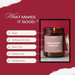Funny Mental Health Candle - Too Broke for Therapy - Graduation Gift - Self Care - College Student Humor - Soy Wax image 7