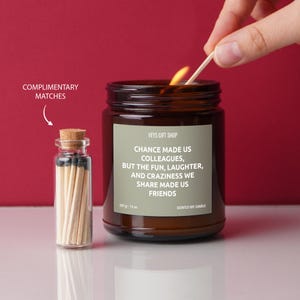 Chance Made Us Colleagues Soy Candle - Funny Coworker Gift, Work Bestie Present, Office Humor Candle