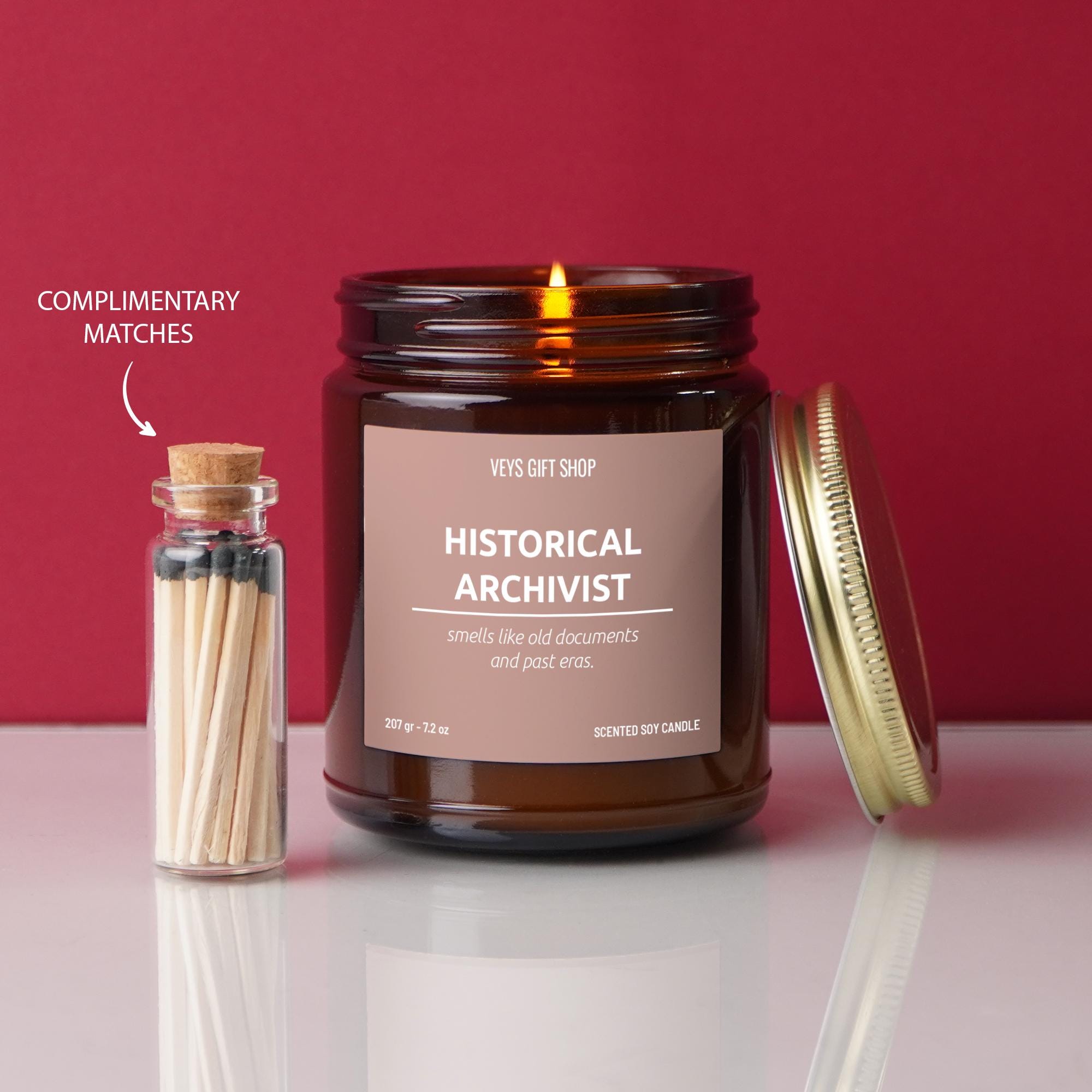 Historical Archivist - Smells Like Old Documents And Past Eras Scented Soy Candle, Gift For Her, Gift For Him