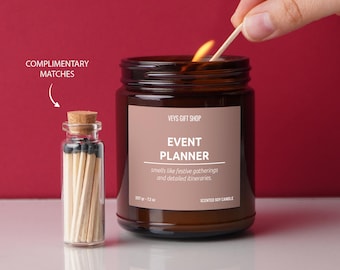 Event Planner - Smells Like Festive Gatherings Scented Soy Candle, Gift For Her, Gift For Him, Graduation Gift