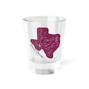Vaso de chupito con dije del desierto de Texas, 1.5 oz