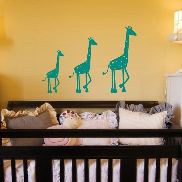 My Safari 3 Giraffes vinyl decal