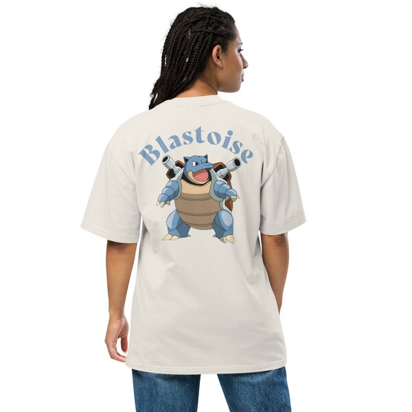 Bastoise Premium T-Shirt - Pokemon T-Shirt, Gaming Gift, Pokemen Clothing - Unisex Oversized faded t-shirt
