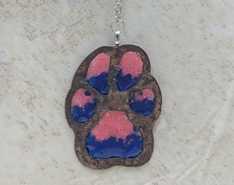 Rusty Steel Paw Print - Upcycled Sun Catcher