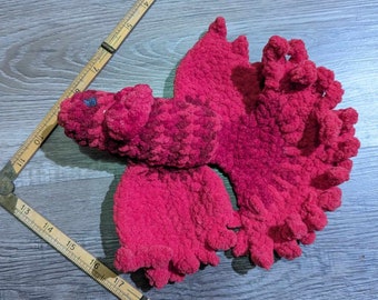 Crochet - Amigurumi Betta Fish - Plush Stuffy - Multi Red