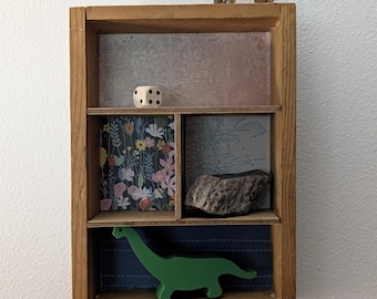 Upcycled Trinket Display Shelf/Curio Case/Miniatures