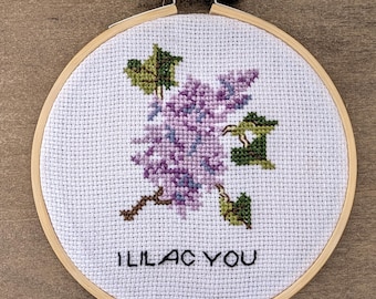 I Lilac You - Cross Stitch Decor