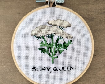 Slay Queen Anne's Lace - Cross Stitch Decor