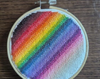 Everything is Better in Rainbow Order - Cross Stitch Home Decor