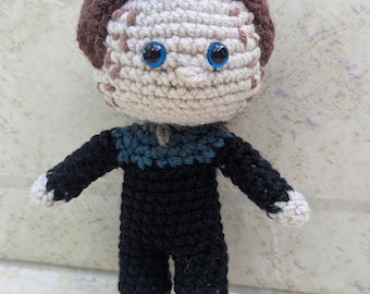 Handmade Crochet Science Officer Doll - 7.5 Inch