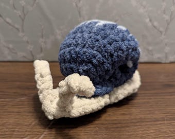 水生カタツムリぬいぐるみ - 編みぐるみ - ツートンブルー