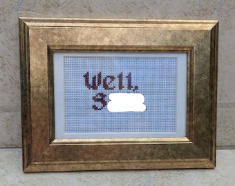 まあ、クソ - 呪いの言葉のクロスステッチ装飾