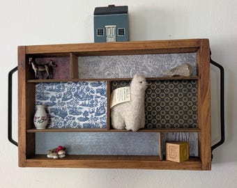 Upcycled Trinket Display Shelf/Curio Case/Miniatures