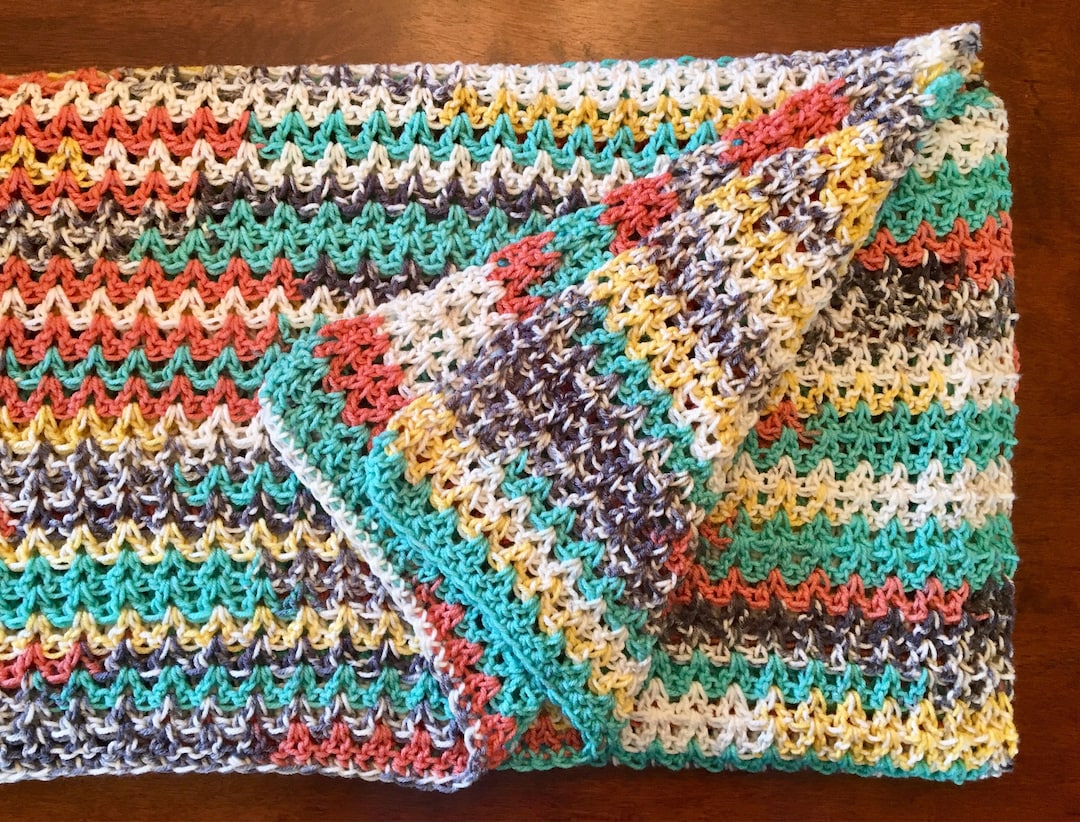 Crochet Blanket Crochet Afghan Crochet Throw Western Painted Canyon Native American Blanket