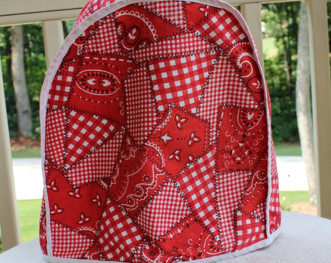 Vintage Kitchen Appliance Cover Red White Gingham Bandana Etsy