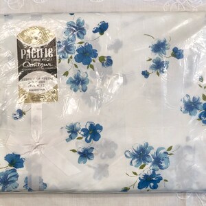 Blue Cotton Roses Bedding Iris Pillowcases Combed Percale Cottage Country Farmhouse Spring Fresh Ess Sprng Twn Fitted