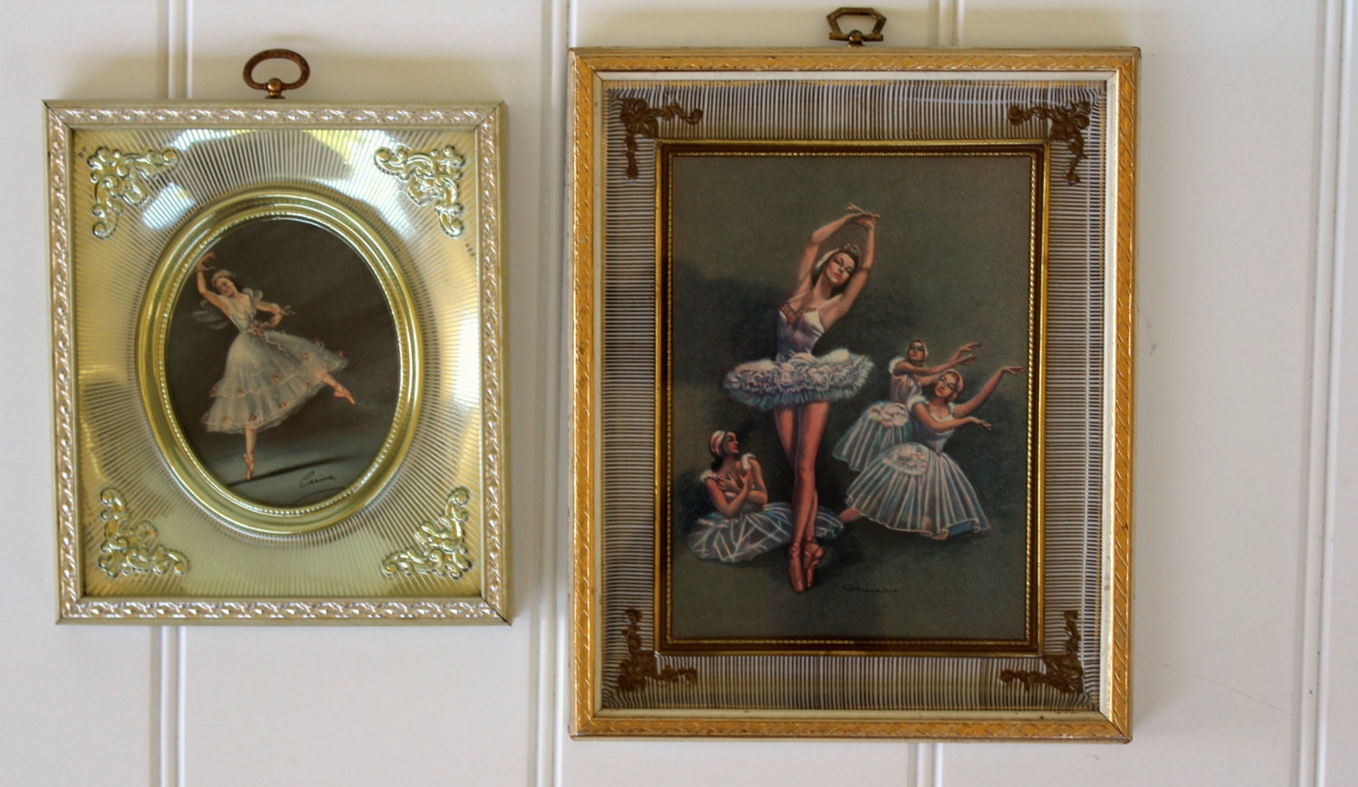 Pair of Framed Ballerina Prints Shadow Boxes Carina Etsy