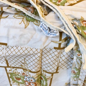 Vintage Bed Sheet Cannon Monticello Lattice Garden Twin Fitted Sheet 1970s 1980s Bedding image 4