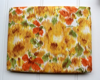 New Vintage Duvet Cover Twin - Cotton Comforter and Blanket Cover  - New Twin Full  - Orange Yellow Green - Fall Bedding - Autumn